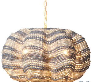 Clam Shell Beaded Pendant Light