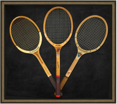 Vintage Tennis Racket Art